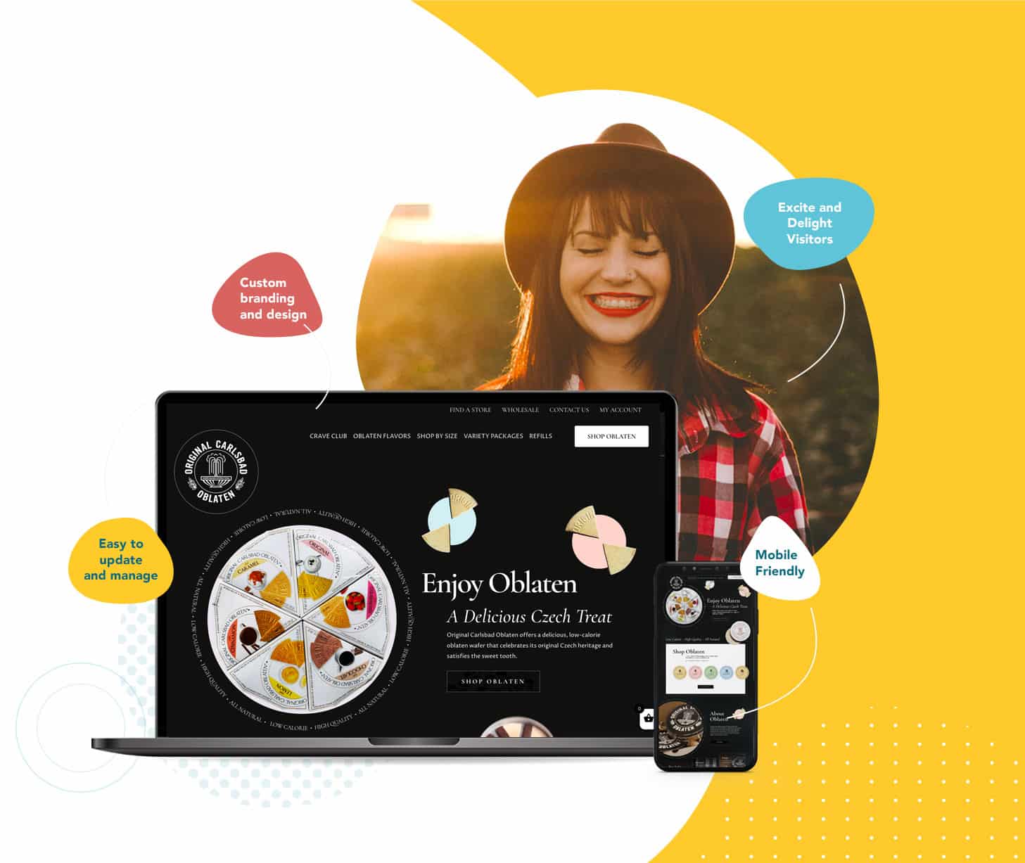 Oblaten Website Mockup Design Oblaten Mockup Design