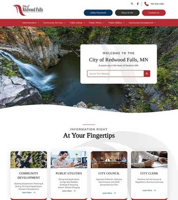 City of Redwood Falls Website Design