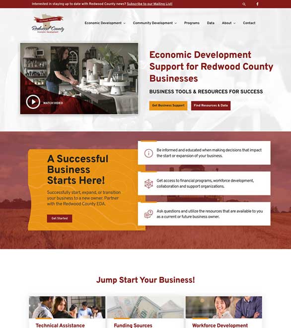 Redwood County EDA Website