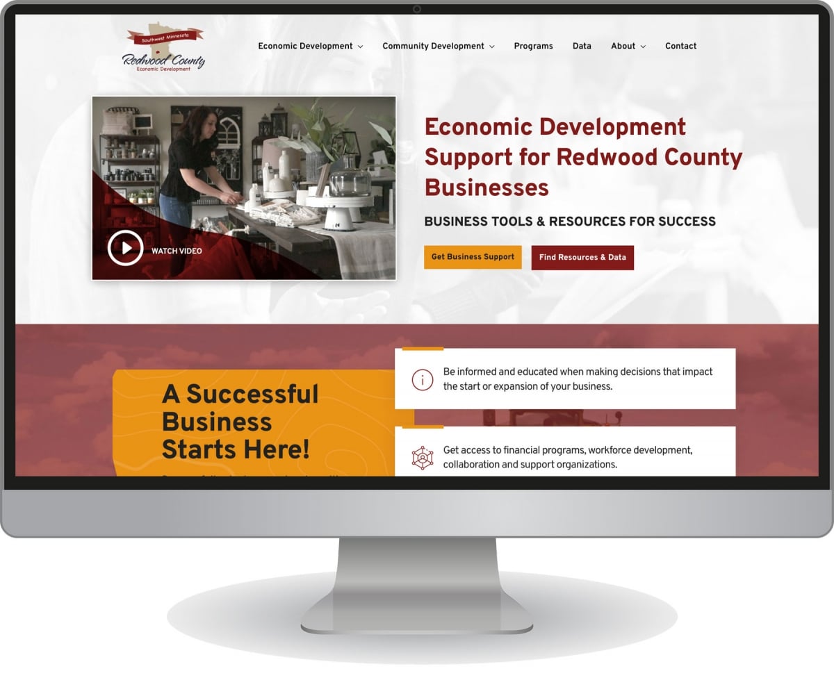 Government Website Design Mockup in desktop