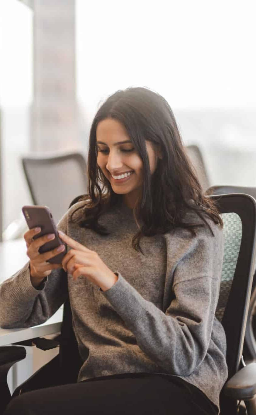 business woman on cell phone