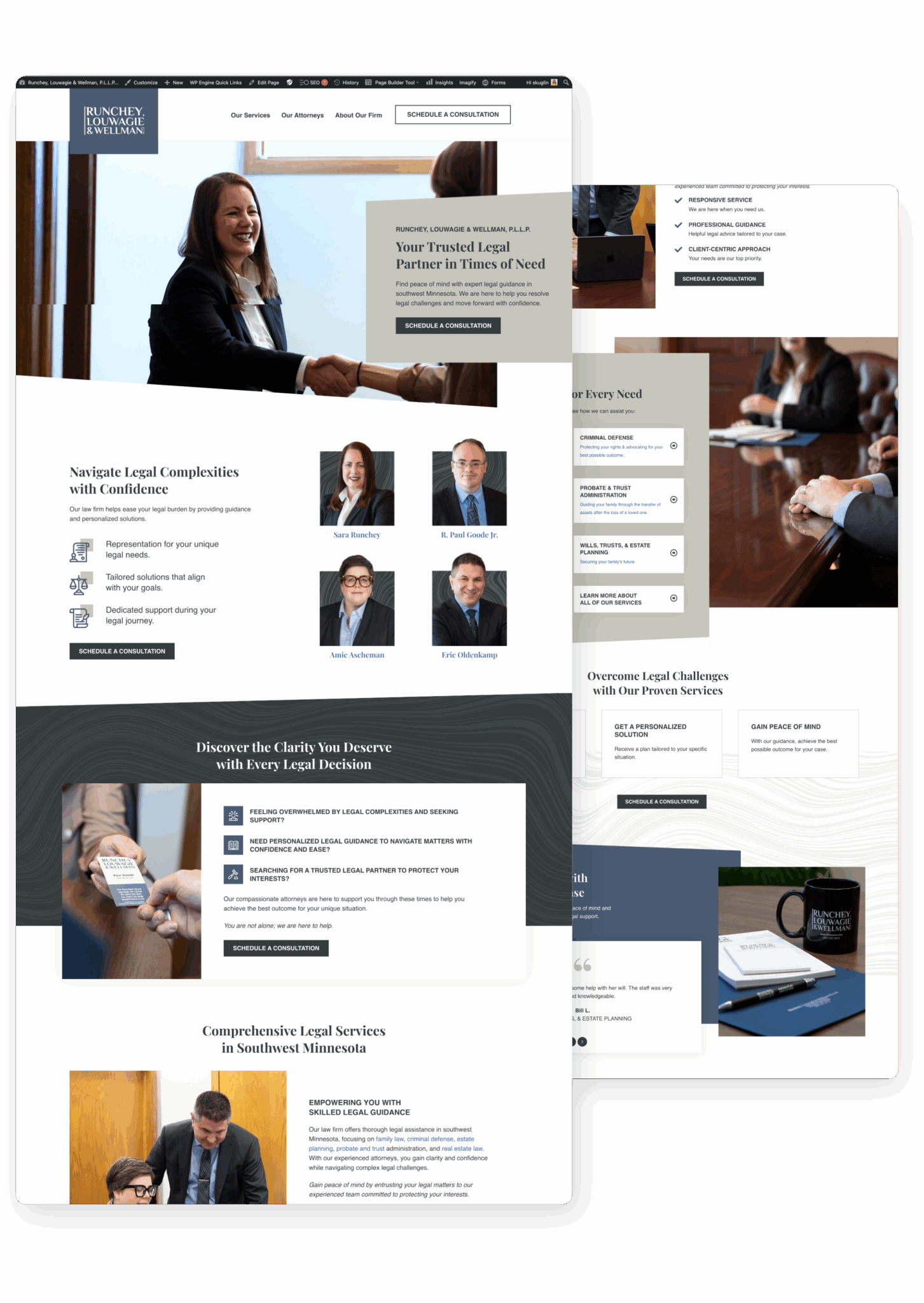 runchey louwagie & wellman website mockup runchey louwagie & wellman website mockup
