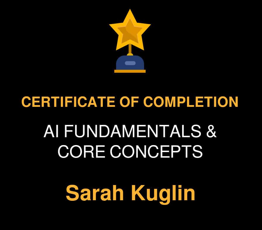 certificate ai fundamentals core concepts