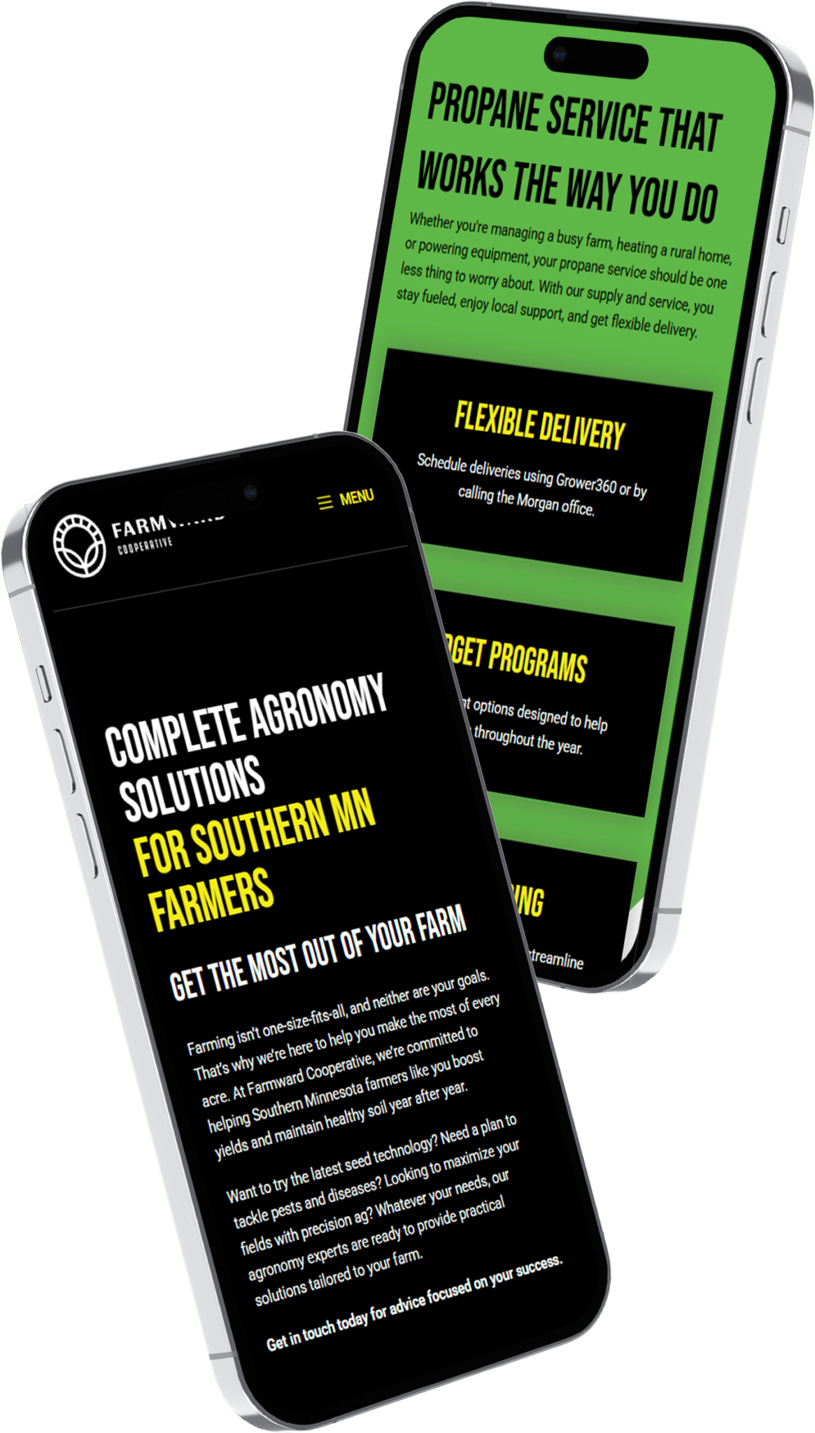 farmward website mockup laptop mobile