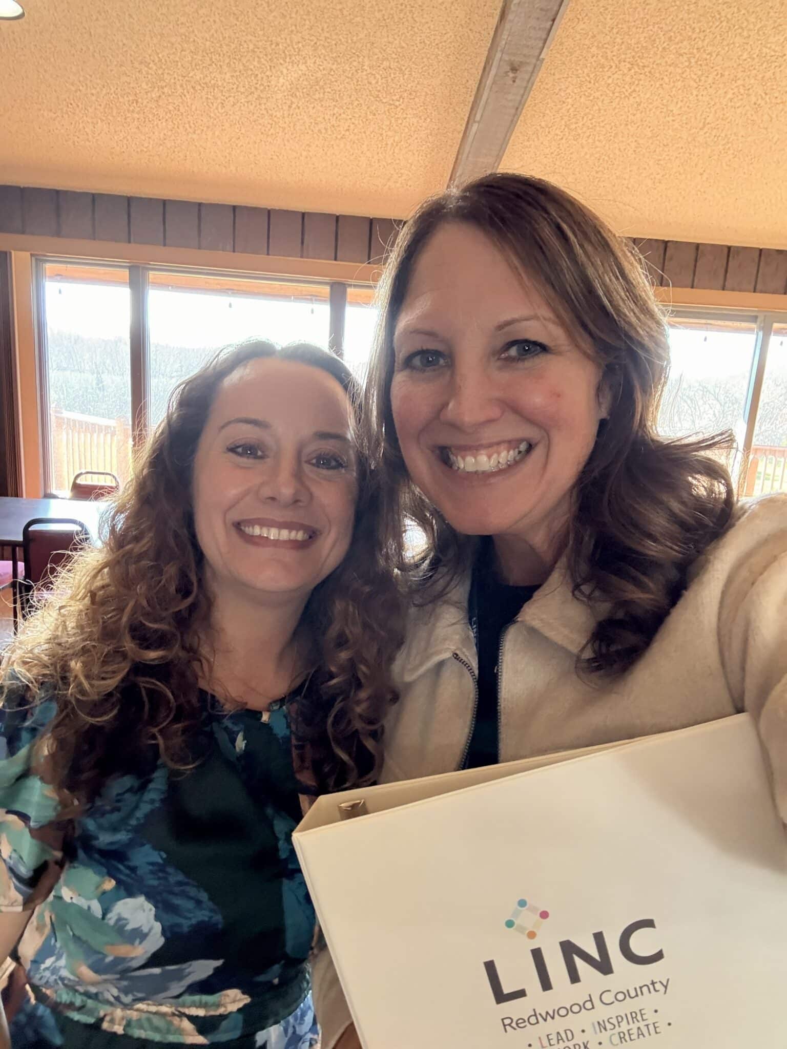 Sarah and Ann at LINC Redwood County