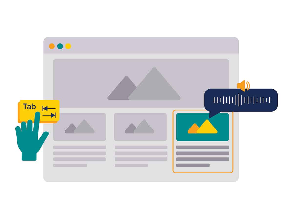 keyboard navigation on website infographic