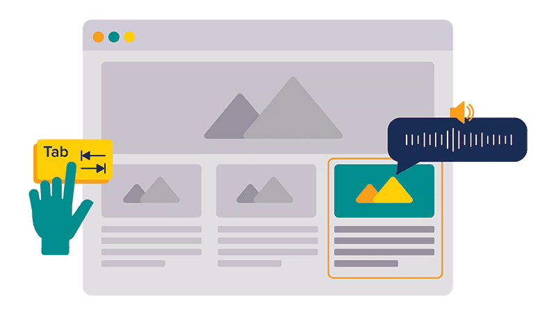 website keyboard navigation infographic