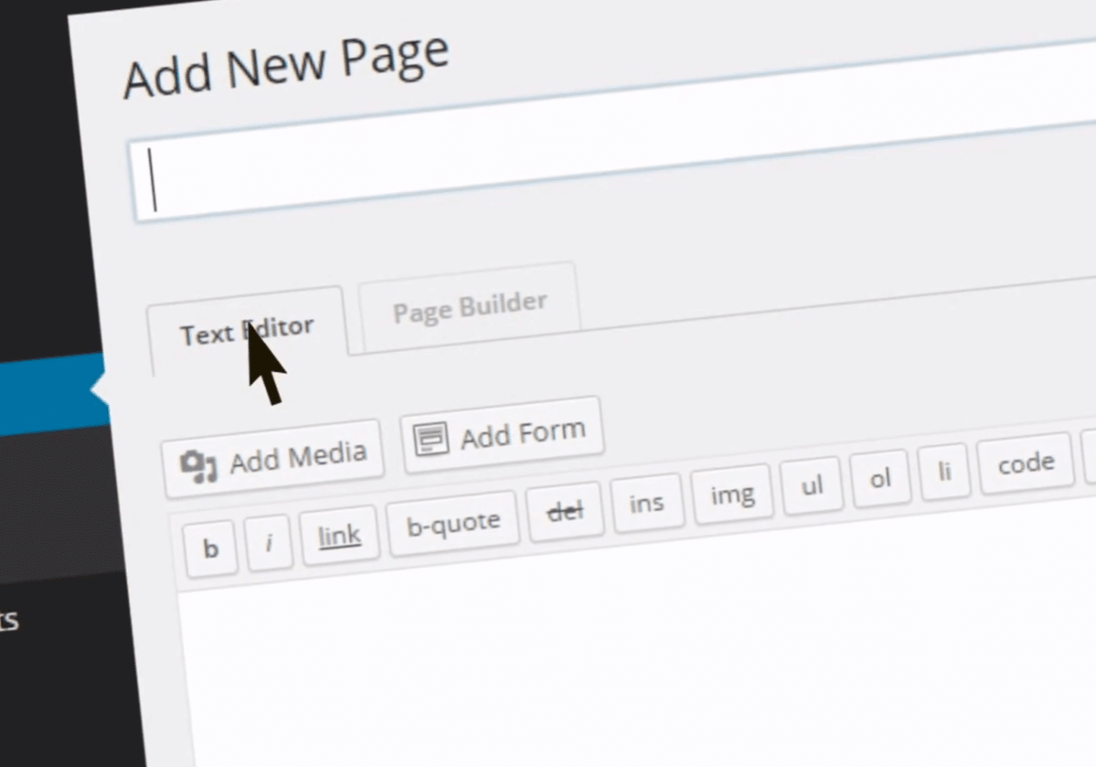 Page Builder on WordPress Page